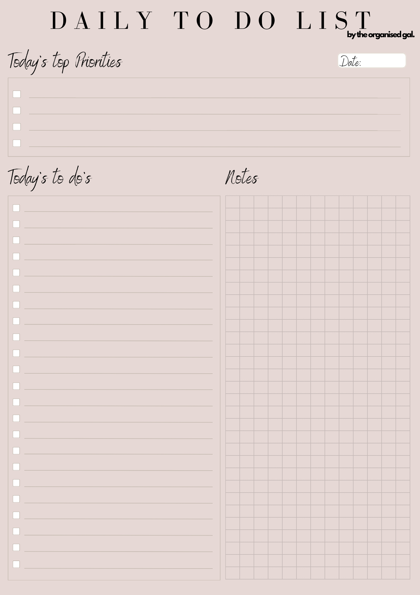 Daily To Do List