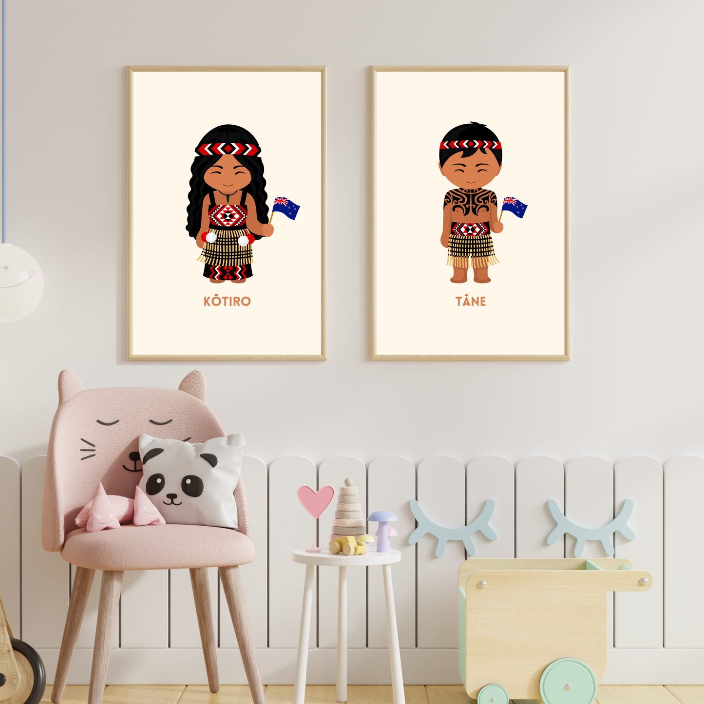 Maori Traditional Dress Digital Wall Art (Set of Two)