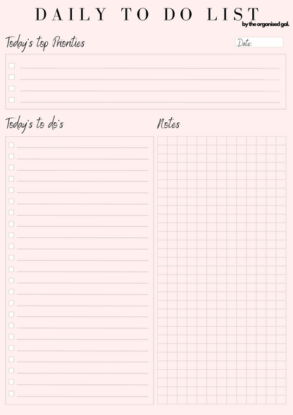 Daily To Do List