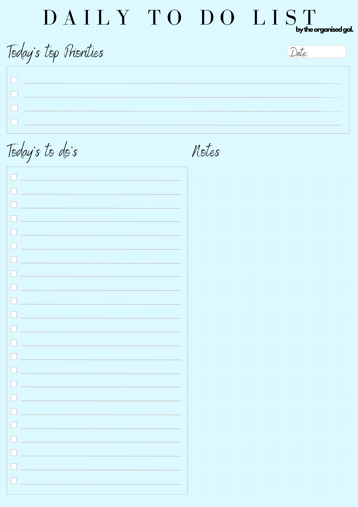 Daily To Do List