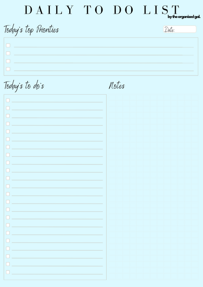 Daily To Do List