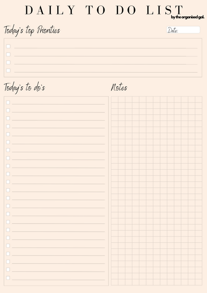 Daily To Do List