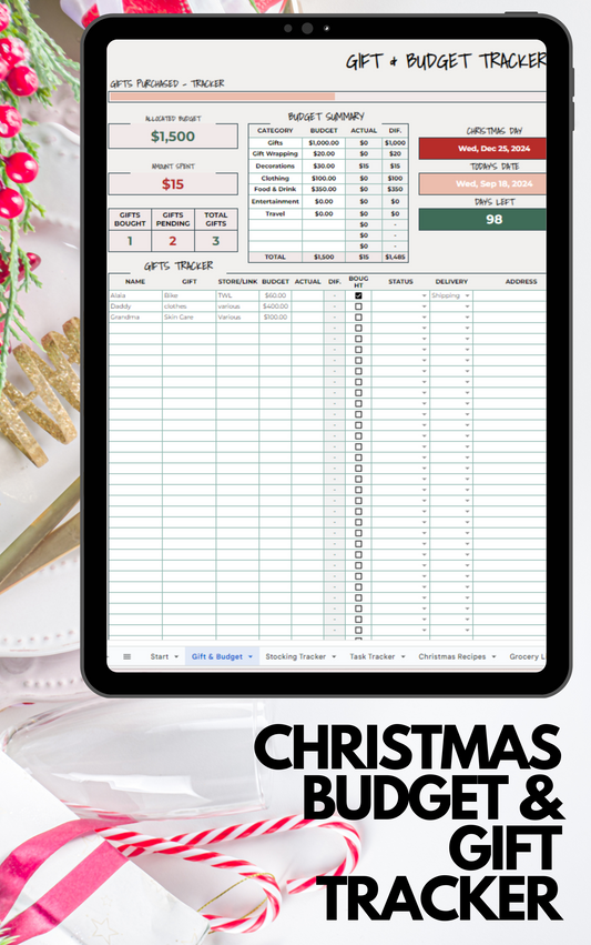 Christmas Budget & Tracker