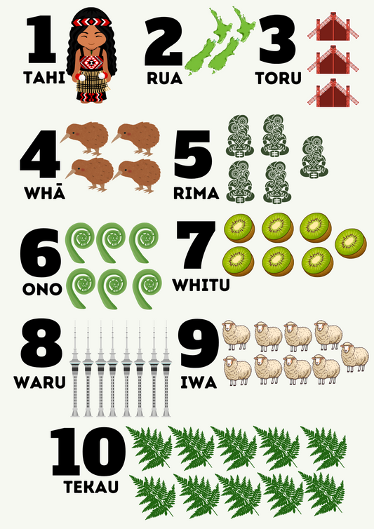 Discover Maori Numbers! FREE A3 Printable Poster for Kids