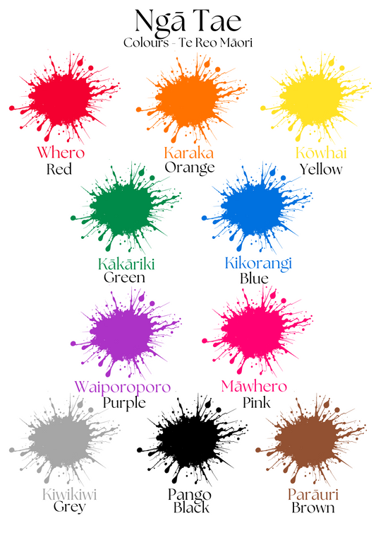 Discover Maori Colors! A3 Printable Poster for Kids